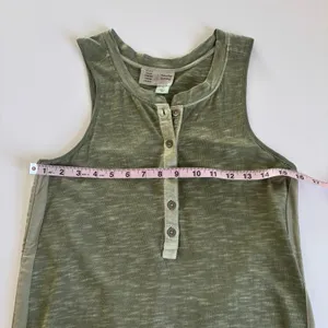 Anthropologie Saturday Sunday Moss Green Sleeveless Button Up Casual Maxi Dress thumbnail 5