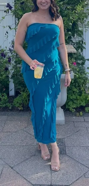 Amazon Ruffle Midi Dress thumbnail 1
