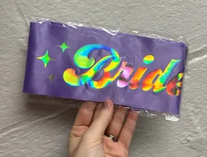 NEW Purple Bride To Be Sash Size undefined thumbnail 1