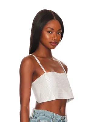 OW Collection Gloria Top in Silver Fox Size XS thumbnail 3