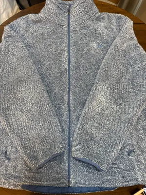 The North Face Jacket Womens XXXL Blue White High Pile Fleece Full Zip NFOOC782 thumbnail 1
