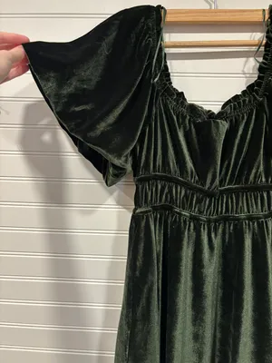 Altard State Green Velvet Dress thumbnail 2