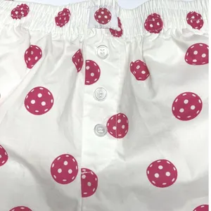 Happily Grey Pickleball Pajama Shorts Small Pink 100% Cotton‎ Lounge Sleep EUC thumbnail 2