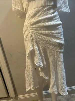 C/MEO Collective White Strapless Ruched Midi Dress thumbnail 3