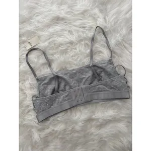 Aerie Real Good Strappy Side Lace Up Bralette Grey Size Medium thumbnail 6