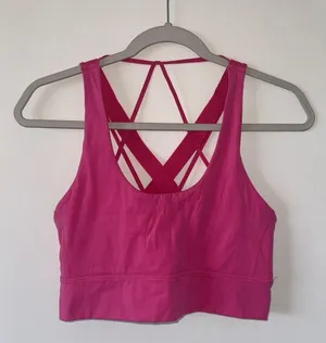 Balance Athletica The Aura Strappy Sports Bra Pink Large thumbnail 2