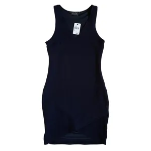 ASTR Navy Blue Waffle Knit V-Neck Tulip Hem Bodycon Dress‎ ADR93825 WMN's M NWT thumbnail 2