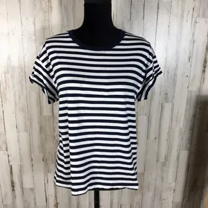 Derek Lam 10 Crosby Asymmetrical Stripe Tee Shirt thumbnail 3