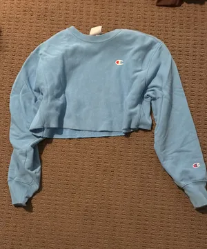 Champion Crewneck cropped blue M thumbnail 1