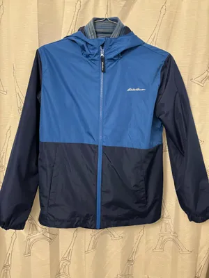 Eddie Bauer Jacket with full zip and hood reversable with one side fleece Kids Sz.L 14/16 thumbnail 2