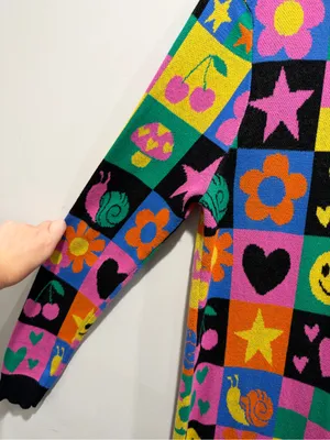 dELiA*s x Dolls Kill Happy In My Mind Y2K Duster Cardigan S thumbnail 5