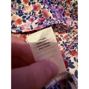 Lulus‎ Floral Babydoll Mini Dress Womens S Pink V Neck Open Back Boho Cottage thumbnail 6
