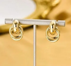 Gold Knot Earrings thumbnail 1