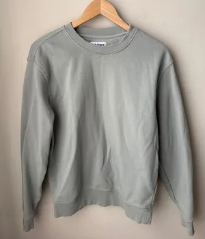 Old Navy Heavyweight Fleece Crewneck Sweatshirt Gray Small thumbnail 1