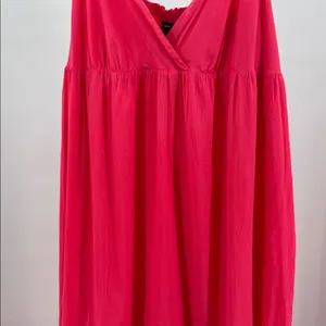 New York & Company Hot Pink sundress maxi tiered Smocked back summer vacation XL thumbnail 4