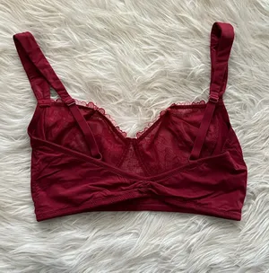 Free People Intimately Burgundy Love Story Soft Wire Free Bralette Size Small thumbnail 4