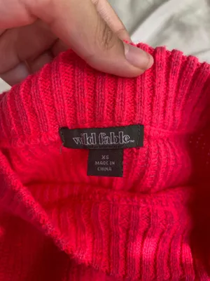 Target Pink Long Sleeve Cropped Sweater thumbnail 2