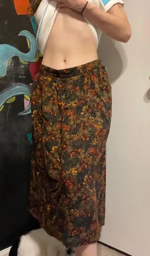 The Vintage Shop floral midi skirt thumbnail 1