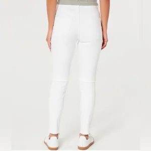 Hollister Women's Ultra High-Rise Straight Jeans White Size 3 thumbnail 3