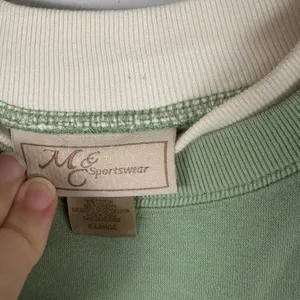 M&C Sportswear Vintage XL Green Grandma Pullover Sweatshirt Grannycore Cottage thumbnail 5
