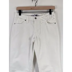 NWT Wrangler x Staud Jeans White The Bikini Denim Flare Low Rise Side Slit 25x32 thumbnail 8