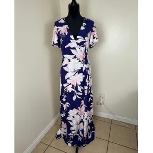 Lulus Azalea Regalia Navy Blue Floral Maxi Dress - Size S thumbnail 3