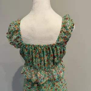 Lelis Green Floral Patterned Top Size XS thumbnail 4
