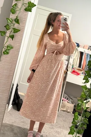 Pink Midi Dress Size M thumbnail 1