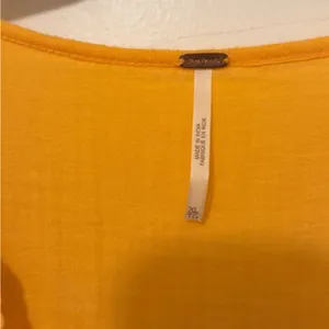 Free People Orange Blouse with Embroidered Details thumbnail 5
