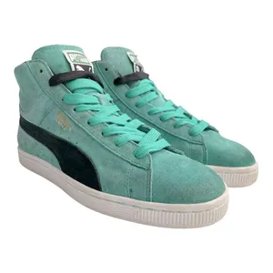 Puma Suede Classic Mid High Top Sneakers Mint Tiffany Blue Black Womens Size 8 thumbnail 7