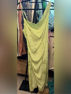 NWT For Love & Lemons Ilana jacquard Midi Dress in Green size M thumbnail 10