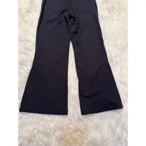 Halara Womens Sz Small Regular Cropped Flare Trouser Black Pull On Ponte Pockets thumbnail 9