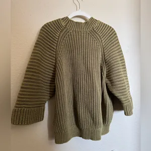 Anthropologie Maeve Mackenzie Chunky‎ Knit Sweater Top Size Small Moss Green thumbnail 7