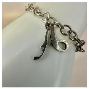James Avery Sterling silver A monogram bracelet thumbnail 5
