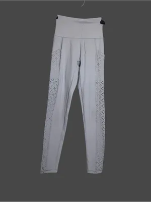 aerie High-Rise Laser-Cut Leggings — Light Gray thumbnail 3