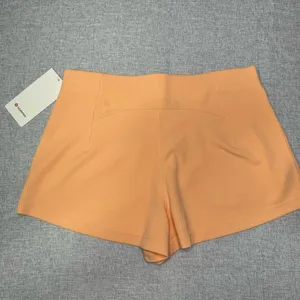 Lululemon Ribbed Softstreme High Rise Shorts Peach Bellini 12 NWT thumbnail 6