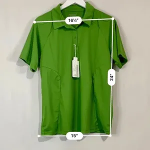 North End Sport Women’s Short Sleeve Moisture Wicking Polo Valley Green XL NWT thumbnail 9