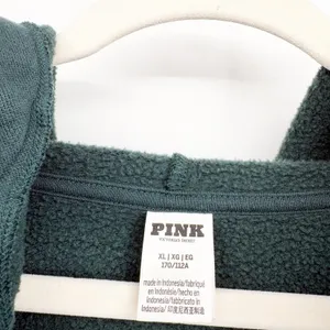 PINK Victorias Secret Womens Love Aspen Graphic Ski‎ Zip Up Hoodie Size XL Teal thumbnail 4