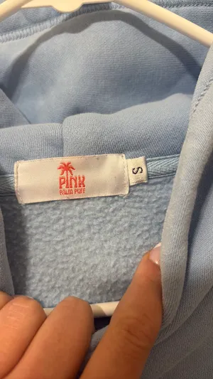 Pink Palm Puff Hoodie Blue thumbnail 2