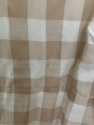 NEW FLAWED Altar’d State Tan and White Gingham Maxi Dress Size 3XL NWT thumbnail 4