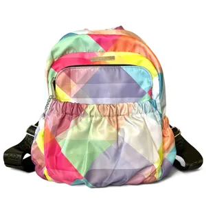 Betsey Johnson XOPetra Colorful Abstract Pattern Nylon Backpack With Pouch thumbnail 2