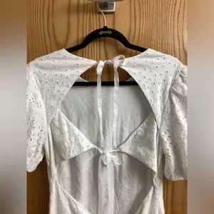 Free People Apricot Rose Mini Dress. Eyelet dress thumbnail 11