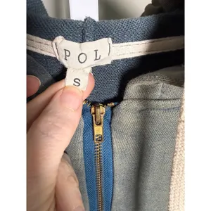 POL Washed Half-Zip Hoodie Kangaroo Pocket S Teal Boho Lounge Cozy‎ thumbnail 5