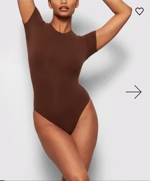 Skims brown T-shirt bodysuit thumbnail 1