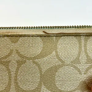 Coach Signature CC Khaki Double Zip Wristlet Wallet F52848 thumbnail 8