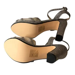 Benjamin Walk Touch Ups Sandals Heels Ankle Strap Glitter Metallic Silver 5 thumbnail 5
