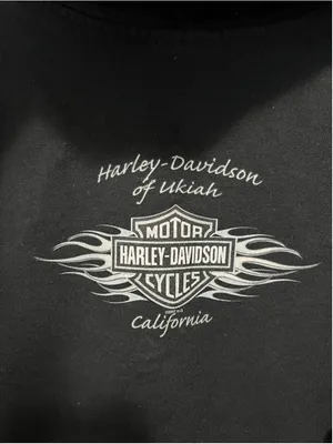 Harley Davidson California Black Hooded Henley Sweatshirt With Logo Front Pocket thumbnail 6