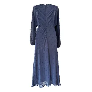 Anthropologie Eri + Ali Michaela Textured Swiss Dot Midi Navy Dress 2 thumbnail 10