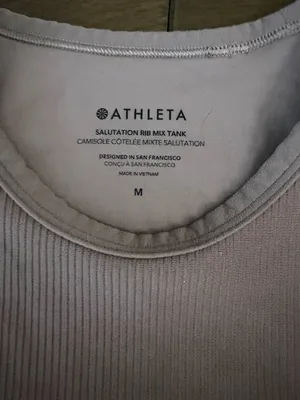 Athleta Salutation Ribbed Mix Tank Smoky Rose Mauve Size Medium thumbnail 4