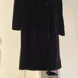 Moda Int’l Vintage 80s Velvet Backless Dress Black Size 4 thumbnail 8